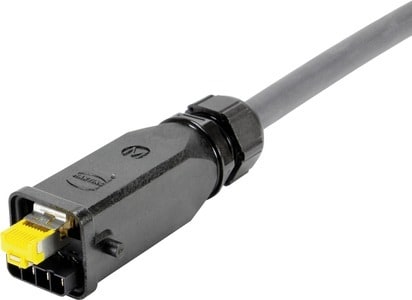 HARTING - Han3A RJ45 Hybrid 10G Cat6 Stvb 8+4p IDC