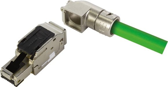 HARTING - RJI MF-PN RJ45 plug Cat5, 4p IDC angled