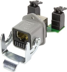 HARTING - Han 3M RJ45 Hybrid Cat.6 PFT 8+4p EMV-P