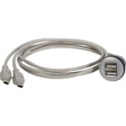 HARTING - har-port USB 2.0 2x A - Mini-B 1m