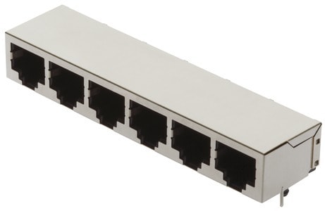 HARTING - RJI RJ45 6-fach Buchse Cat.5 THT gewinke