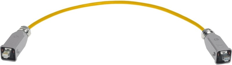 HARTING - 2xHan3a RJI cable assy, PUR, Cat6a, 25m