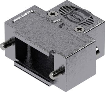 HARTING - D-Sub 9P metpl hood 1str-ent slo 4-40 s