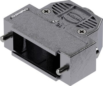HARTING - D-Sub 15P metpl hood 1str-ent slo 4-40 s