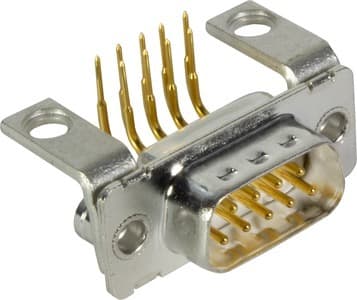 HARTING - D-Sub 09-pole MinD ANG male hole nut M3
