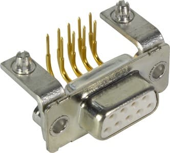 HARTING - D-Sub 09-pole MinD ANG female BL nut M3