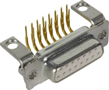 HARTING - D-Sub 15-pole MinD ANG female hole nut M