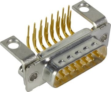 HARTING - D-Sub 15-pole MinD ANG male hole nut M3