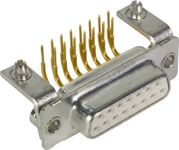 HARTING - D-Sub 15-pole MinD ANG female BL nut M3