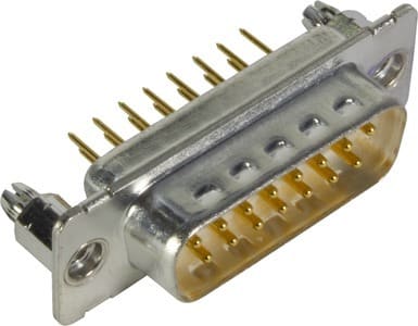 HARTING - D-Sub 15-pole MinD STR male BL nut M3 PL