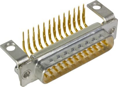 HARTING - D-Sub 25-pole MinD ANG male hole nut M3
