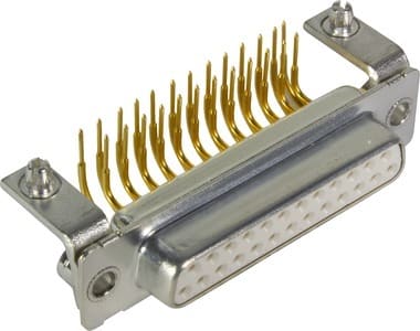 HARTING - D-Sub 25-pole MinD ANG female BL nut M3