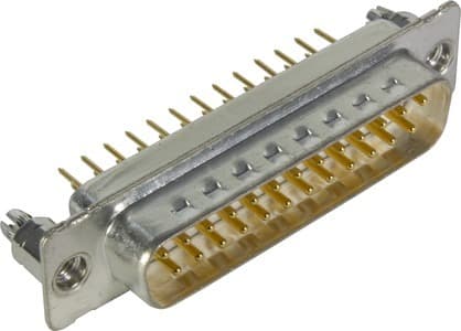 HARTING - D-Sub 25-pole MinD STR male BL nut M3 PL