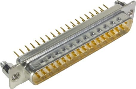 HARTING - D-Sub 37-pole MinD STR male BL nut M3 PL