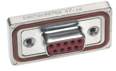 HARTING - D SUB IP 67 FE ANG_PCB_25P_S4_METAL FRAM