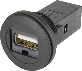 HARTING - har-port USB 2.0 A-A , WDF schwarz