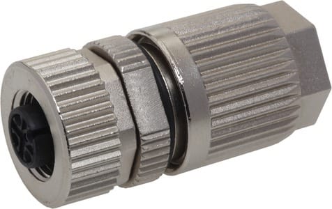HARTING - RSV M12-crimp gesch. B-kod, Bu , 5pol.