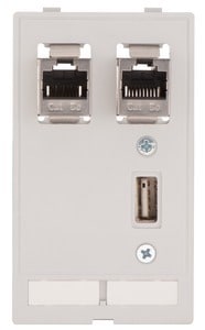 HARTING - Dateneinsatz (USB Bu/Bu,2xRJ45/45 gesch)