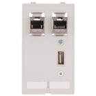 HARTING - Dateneinsatz (USB Bu/Bu,2xRJ45/45 gesch)