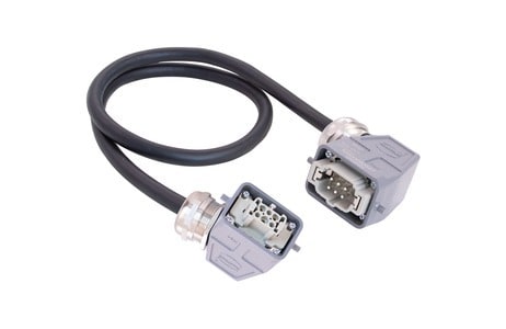 HARTING - Han 6 E UL2237 side entry 1-Lever 1,0m