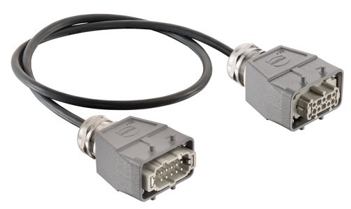 HARTING - Han 10 E UL2237 top entry 2-Lever 2,0m