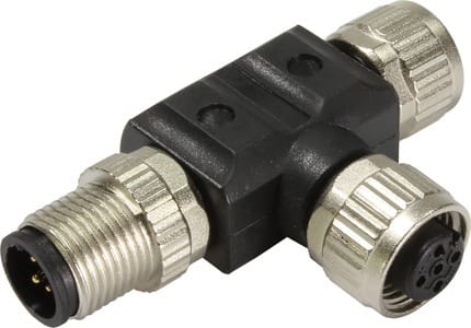 HARTING - T-Verteiler M12 a-coded 1xmale, 2xfemale