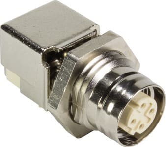 HARTING - M12 PCB female D-coded angled IP20