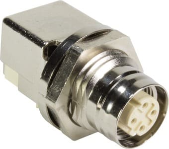 HARTING - M12 PCB female D-coded angled IP67