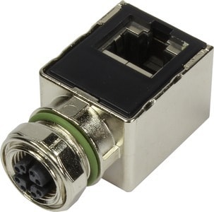 HARTING - Adapter M12 RJ45 Cat 6a angled