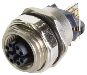HARTING - M12 Cat6A receptacle angl. female back