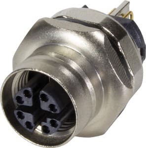 HARTING - M12 Cat6A receptacle angl. female front