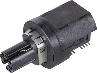 HARTING - M12 transf. 10GBASE-T x ANG w/ PoE+