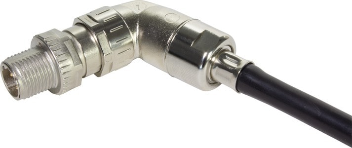 HARTING - M12 SD angled male X-cod 8-pol crimpflan