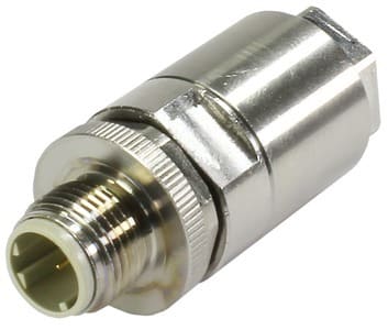 HARTING - M12-L male crimp D-coded 4pole