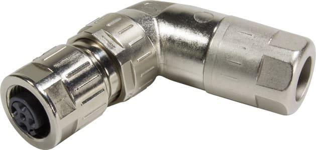 HARTING - M12 slim angled female D-cod 4-pol