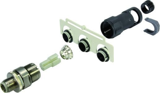 HARTING - M12-L male 4-p D-cod. with conduit M17x1