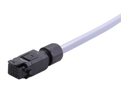 HARTING - Han1A CA 12 Pole +latch f/- PVC 10m