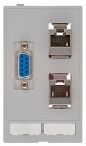 HARTING - Datenmodul (2x RJ45+1xD-Sub9 Bu/Bu)