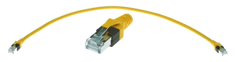HARTING - RJ45 Patchkabel Kat.6A 1:1 PUR ölbeständig LSOH gelb 7,5m