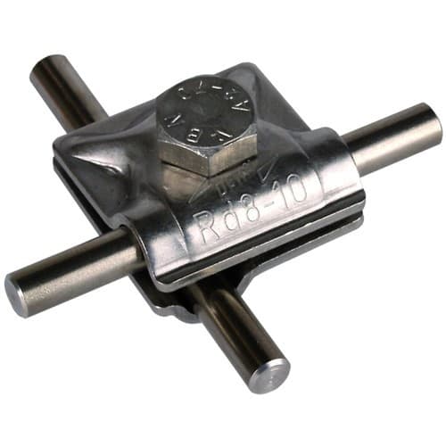 ERDUNGSMATERIAL - MV-Klemme NIRO V2A Sechskantschraube M10 RdØ8-10mm