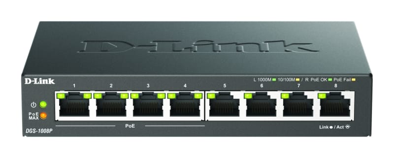 D-LINK - 8-Port Layer2 PoE+ Gigabit Switch