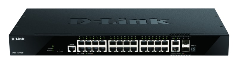 D-LINK - 28-Port Smart Managed Gigabit Stack Switch 4x 10G