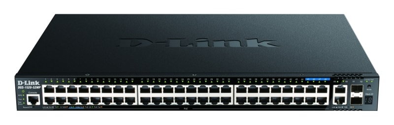 D-LINK - 52-Port Smart Managed PoE+ Gigabit Stack Switch 4x 2.5 GE, 4x 10G