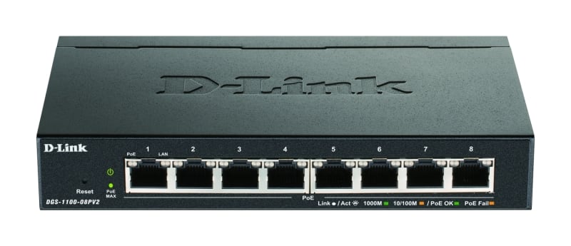 D-LINK - 8-Port Layer2 PoE Smart Gigabit Switch