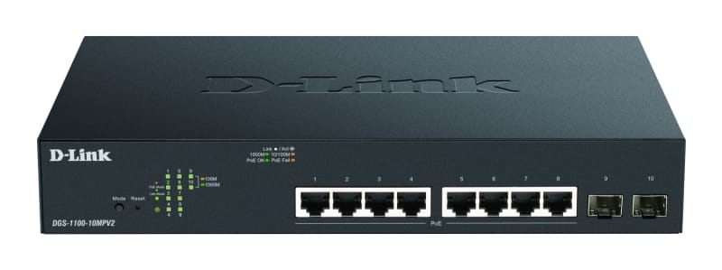 D-LINK - 10-Port Layer2 PoE+ Gigabit Smart Switch