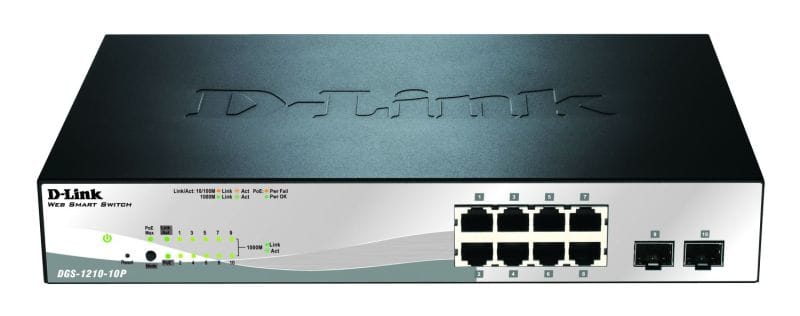 D-LINK - 10-Port Layer2 PoE Smart Managed Gigabit Switch