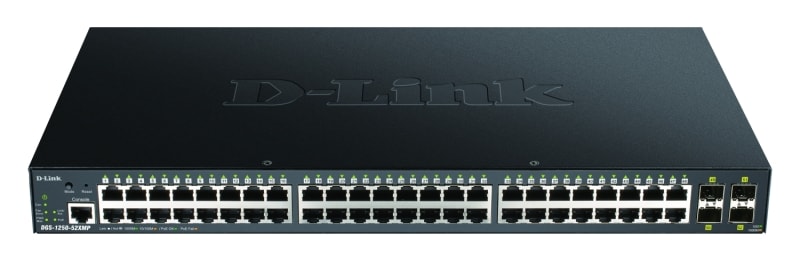 D-LINK - 52-Port Smart Managed PoE+ Gigabit Switch 4x 10G