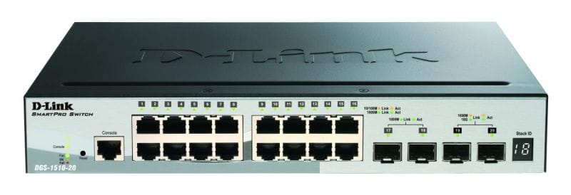 D-LINK - 20-Port Smart Managed Gigabit Stack Switch 2x 10G
