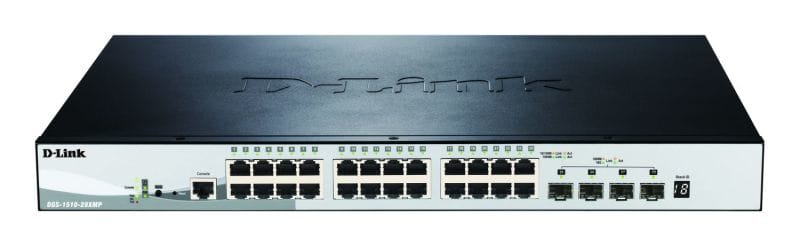 D-LINK - 28-Port Smart Managed PoE+ Gigabit Stack Switch 4x 10G
