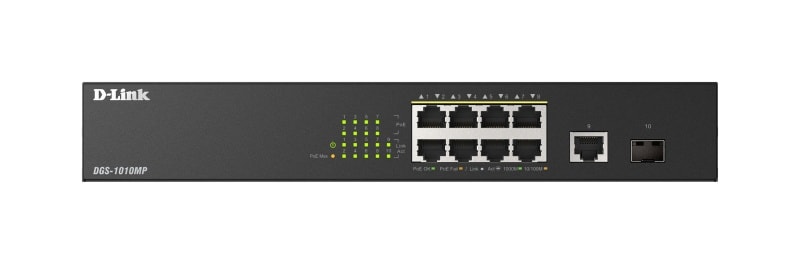 D-LINK - 10-Port Layer2 PoE+ Gigabit Switch